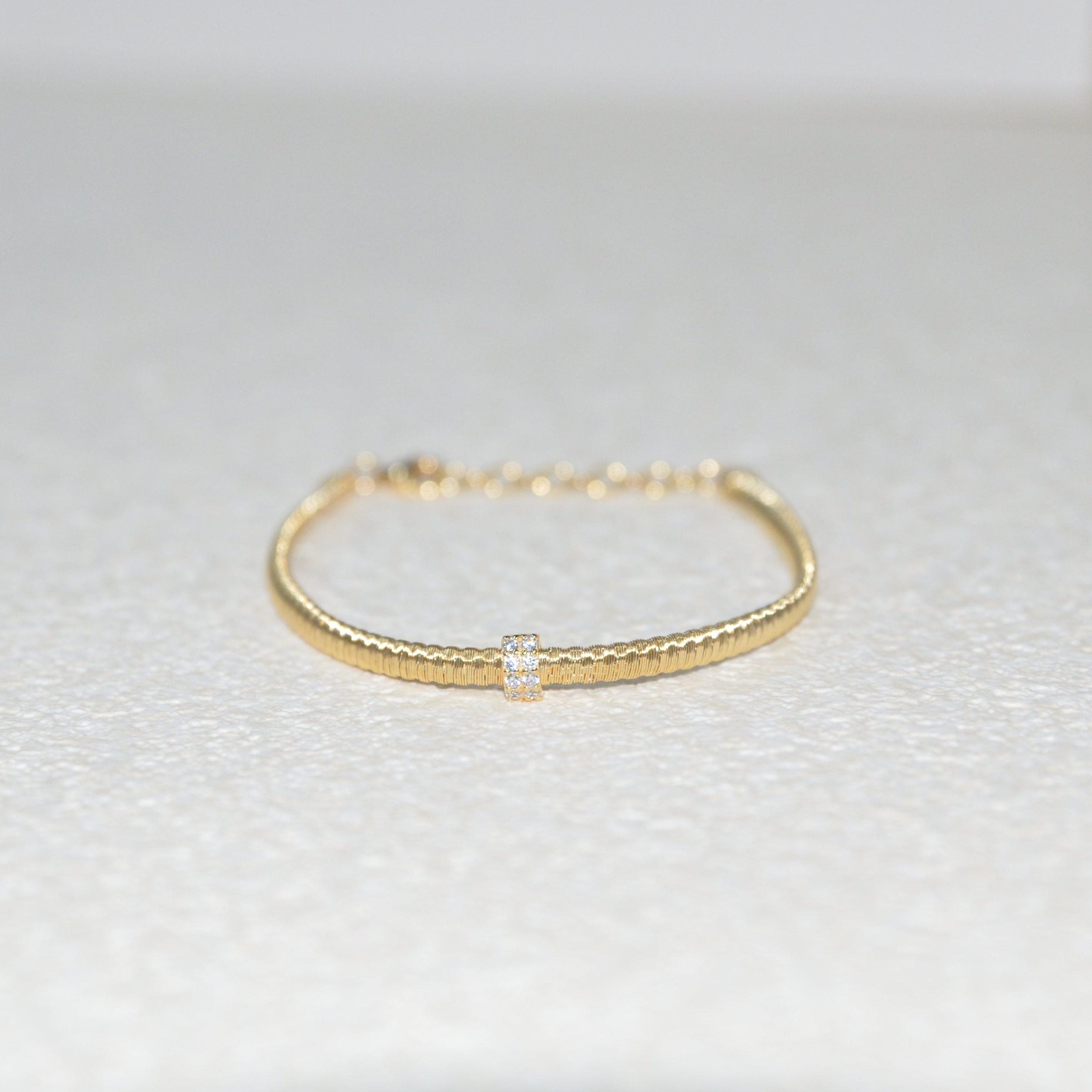 925 Italian Silver Bracelet 3m flat single-loop gold string wire bracelet, 16+3cm