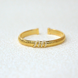 925 Italian Silver Bangle cuba threaded floral M-letter bracelet
