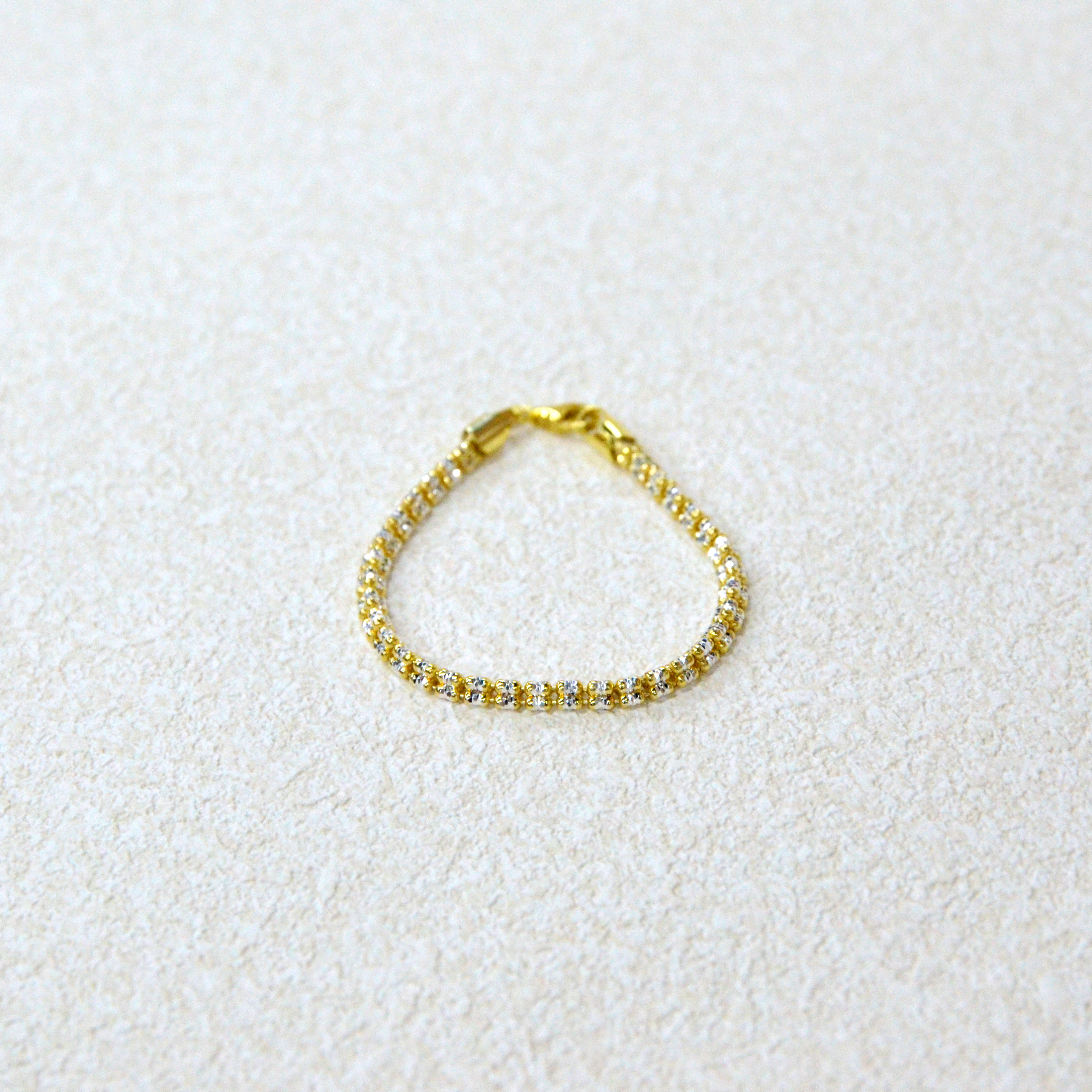 925 Italian Silver Bracelet Three-row car-drilled bracelet 16CM