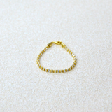 925 Italian Silver Bracelet Three-row car-drilled bracelet 16CM