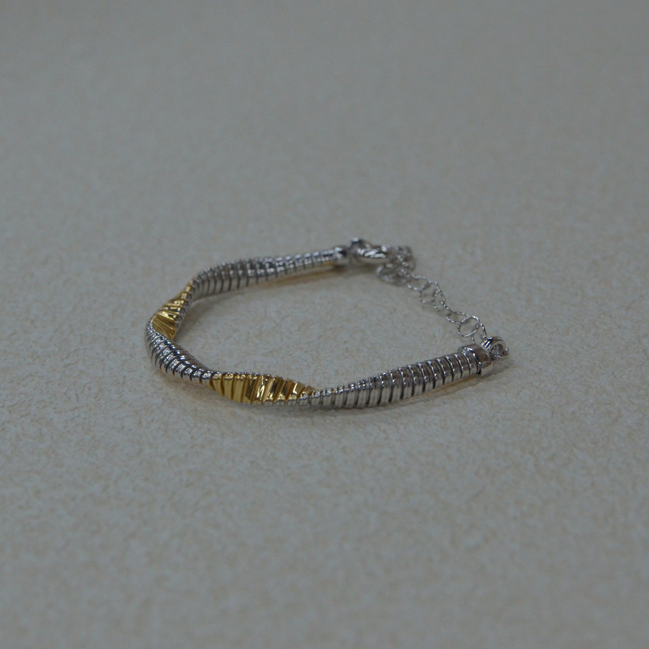 925 Italian Silver Bracelet Twisted wrapped wave treasure heart tube bracelet,15+5 cm