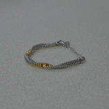 925 Italian Silver Bracelet Twisted wrapped wave treasure heart tube bracelet,15+5 cm