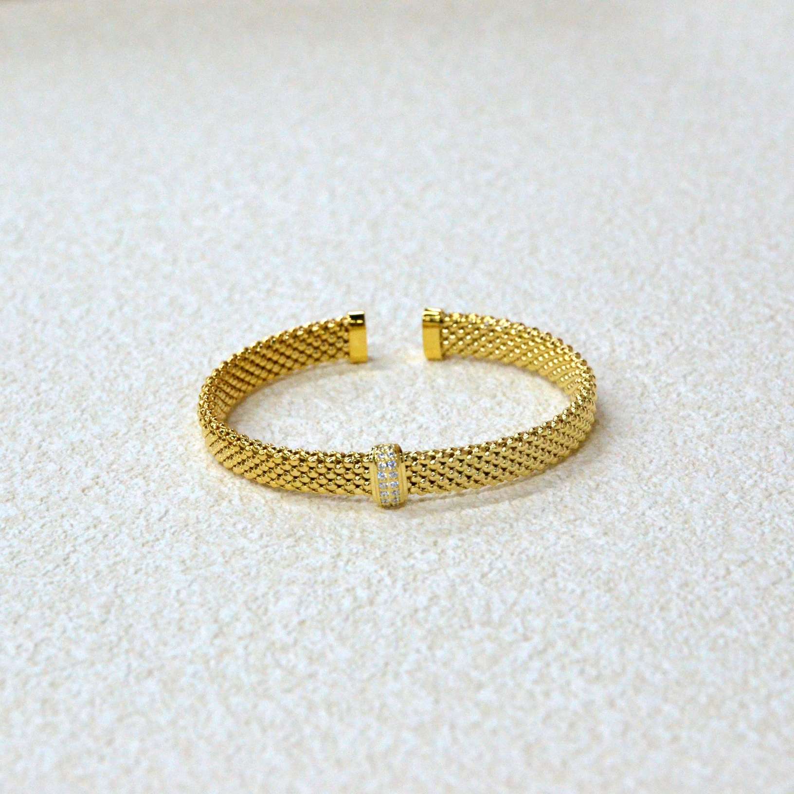 925 Italian Silver Bangle 7.2M flat explosion double-row vertical zirconium bracelet
