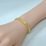 925 Italian Silver Bracelet 5M Flat-Wound Rectangular Zirconium Bracelet 16+3CM