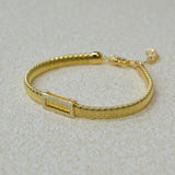 925 Italian Silver Bracelet 5M Flat-Wound Rectangular Zirconium Bracelet 16+3CM