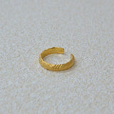 925 italian silver ring Openwork antique three-line brushed ring