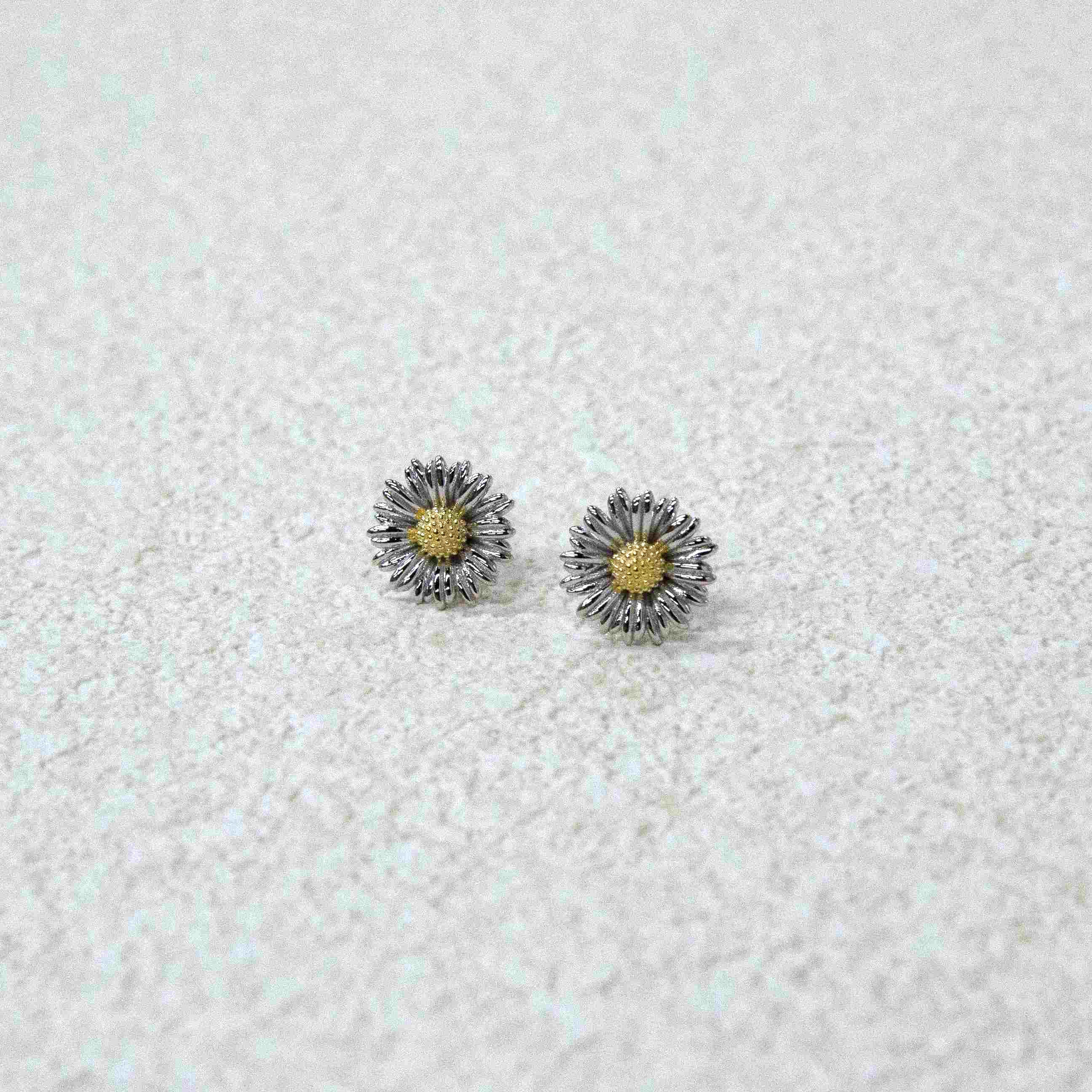 925 Italian Silver Earring Small bellis perennis color-separated earrings