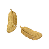925 Italian Silver Earring Retro Feather Ear Hook with Wire Drawing