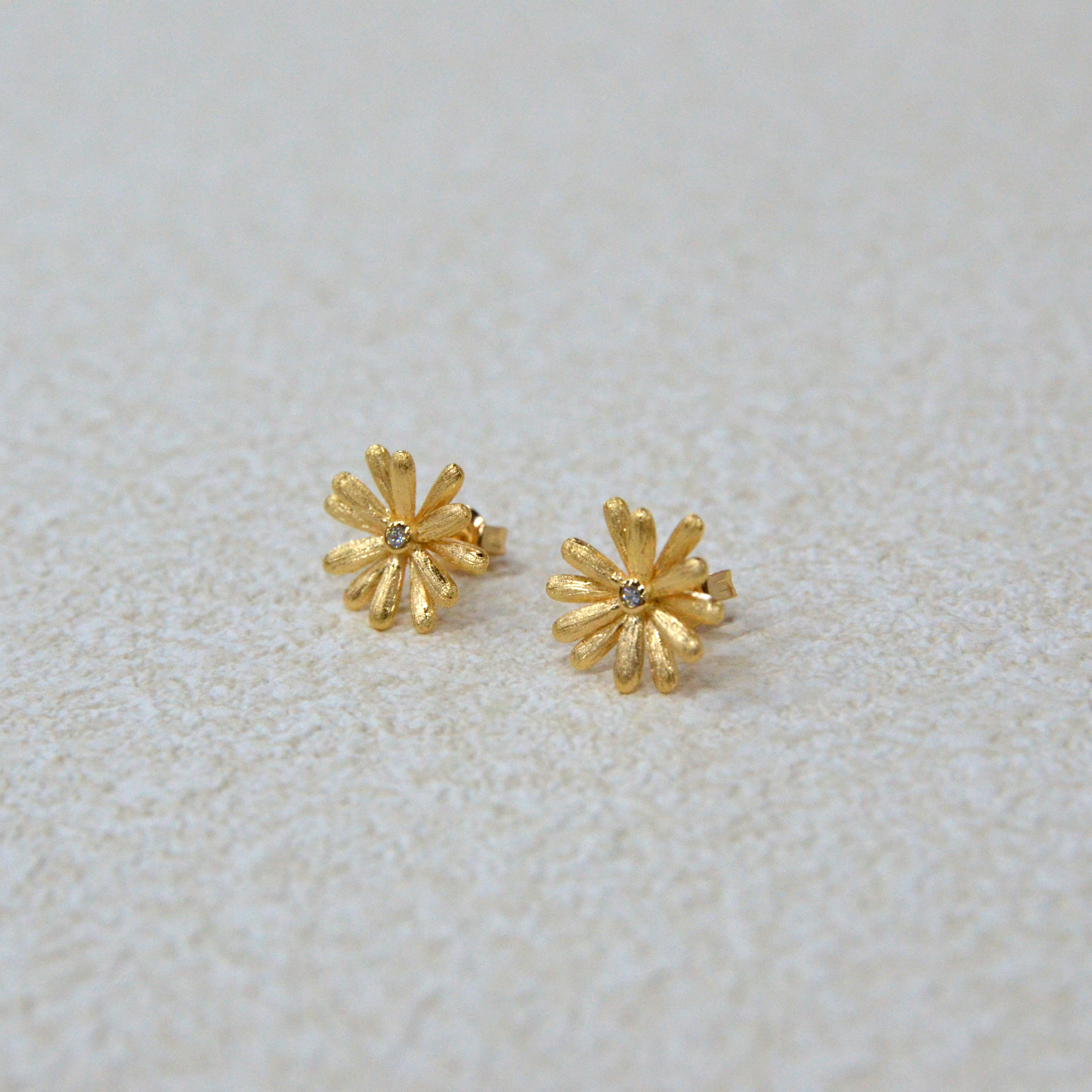 925 Italian Silver Earring Sunflower Filigree Inlaid Earrings