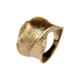 925 Italian Silver Wide Band Textured Ring