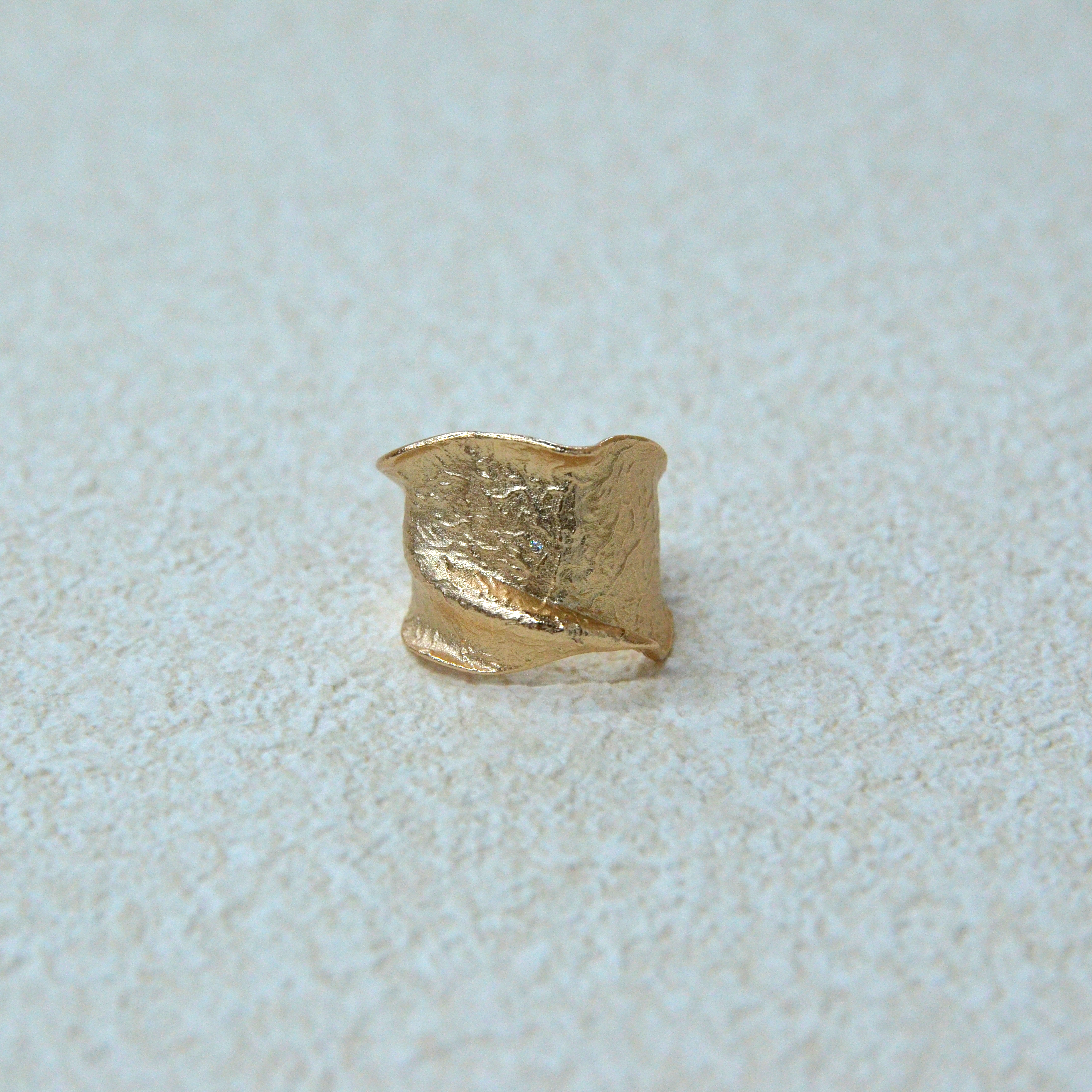 925 Italian Silver Wide Band Textured Ring