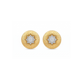 925 Silver Plated 18K Gold Italian Crafted Solara Starburst Stud Earrings