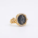 925 Silver Plated 18K Gold Italian Double-Sided Apollo Ring