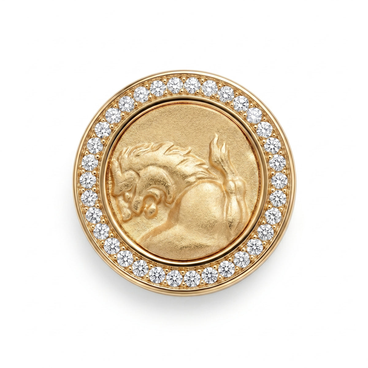 925 Silver Plated 18K Gold Italian Pavé Coin Clip-On Earrings