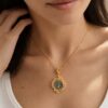 Wholesale 925 Sterling Silver Apollo Coin Wheat Pendant Necklace - Model