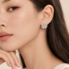 Wholesale 925 Sterling Silver Filigree Flower Stud Earrings - Model