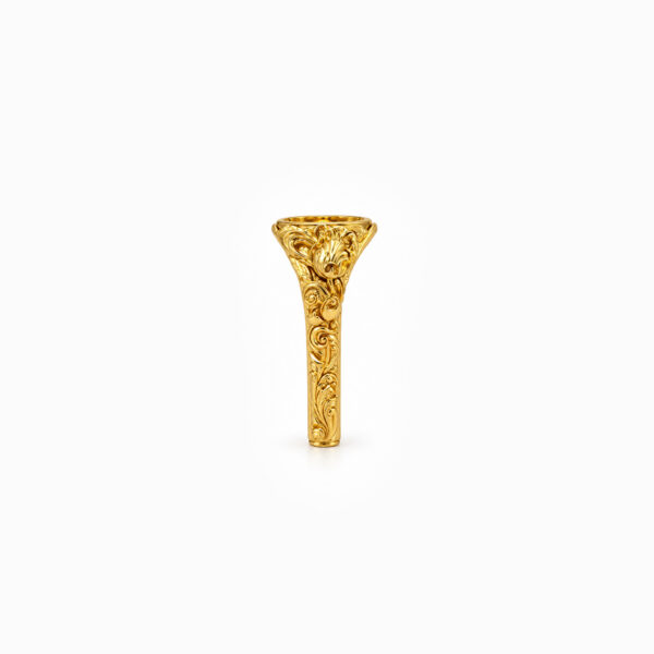 Wholesale 925 Sterling Silver 18K Gold Plated Coin Relief Ring