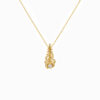 Wholesale 925 Sterling Silver 18K Gold Plated Feather Pendant Necklace