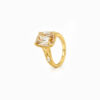 Wholesale 925 Sterling Silver Champagne Zircon Vintage Ring