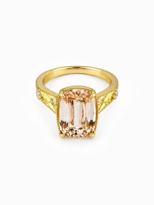 Wholesale 925 Sterling Silver Champagne Zircon Vintage Ring