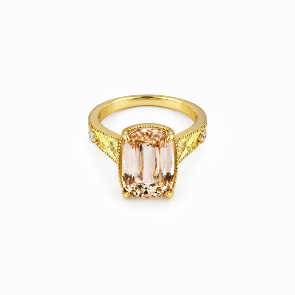 Wholesale 925 Sterling Silver Champagne Zircon Vintage Ring