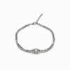 Wholesale 925 Sterling Silver Double Row Snake Chain Bracelet