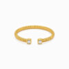 Wholesale 925 Sterling Silver Double Stone Open Cuff Bangle