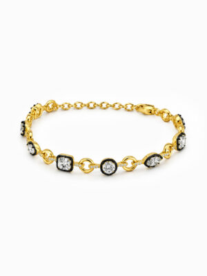 Wholesale 925 Sterling Silver Fancy Cut Zircon Station Bracelet