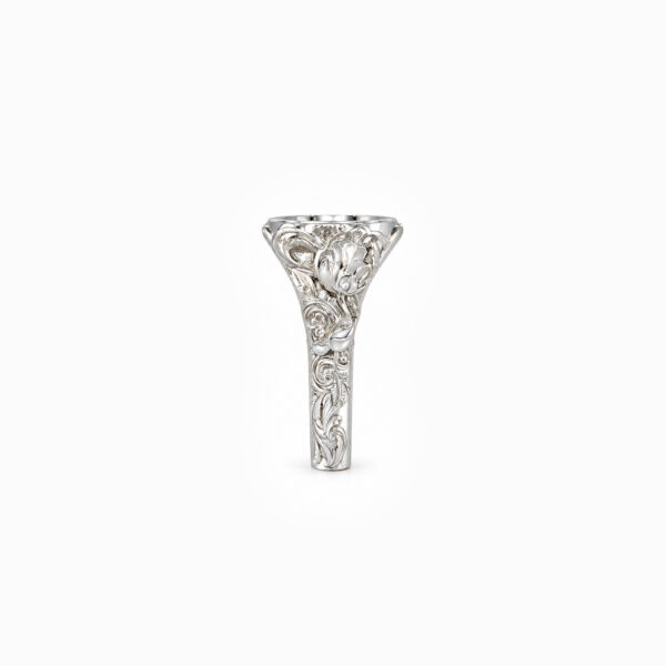 Wholesale 925 Sterling Silver Rhodium Plated Coin Relief Ring