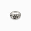 Wholesale 925 Sterling Silver Rhodium Plated Coin Relief Ring