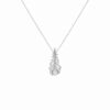 Wholesale 925 Sterling Silver Rhodium Plated Feather Pendant Necklace