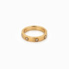 Wholesale 925 Sterling Silver Six Stone 18K Gold Plated Ring