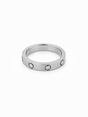 Wholesale 925 Sterling Silver Six Stone Rhodium Plated Ring Wholesale 925 Sterling Silver Six Stone Rhodium Plated Ring