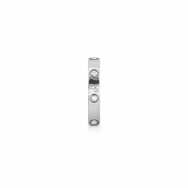 Wholesale 925 Sterling Silver Six Stone Rhodium Plated Ring