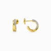Wholesale 925 Sterling Silver Tri-color C Shape Ear Cuff