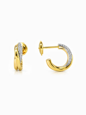 Wholesale 925 Sterling Silver Tri-color C Shape Ear Cuff