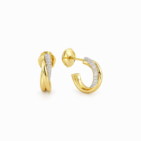 Wholesale 925 Sterling Silver Tri-color C Shape Ear Cuff Wholesale 925 Sterling Silver Tri-color C Shape Ear Cuff
