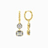 Wholesale 925 Sterling Silver Twist Rope Square Zircon Drop Ear Cuff