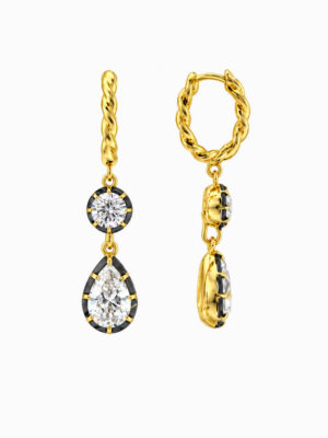 Wholesale 925 Sterling Silver Twist Rope Teardrop Ear Cuff